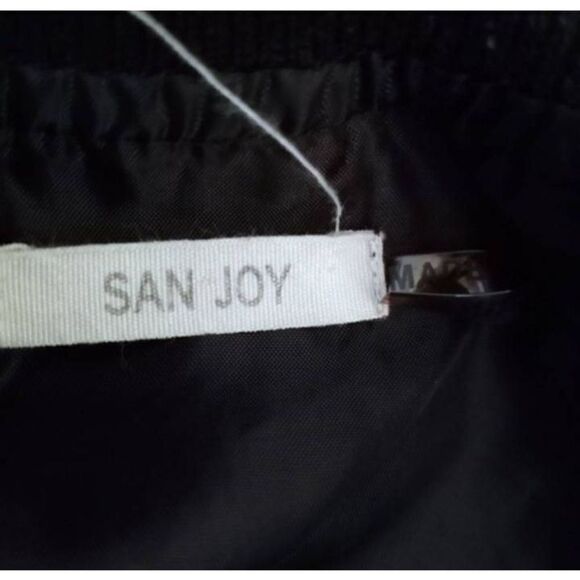 SAN JOY BLACK & WHITE BOMBER SZ.M EUC. - Picture 4 of 5